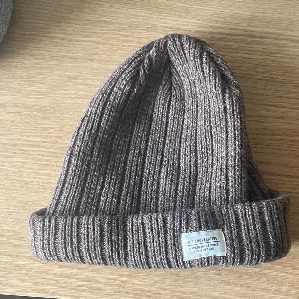 REI Brown Knit Beanie